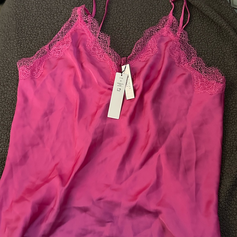 Victoria's Secret Pink Lace Trim Chemise